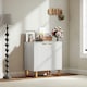 image 2 of HOMCOM Sideboard, Buffet Cabinet with 2 Doors and Adjustable Shelves, White White