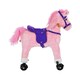 image 8 of HOMCOM Wheeled Rocking Horse Ride on Rocker Children Riding Toy Plush Pink Sound