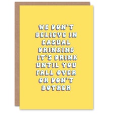 Drink Until You Fall Over Don't Bot Woman Her Birthday Card