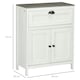 image 3 of kleankin Bathroom Storage Cabinet Freestanding Storage Cupboard with Drawer