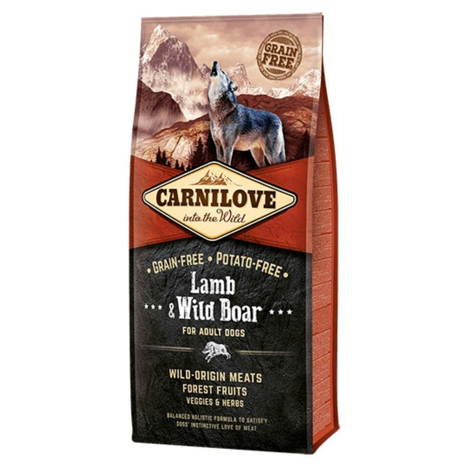 Carnilove Adult Dog Food Lamb & Wild Boar 12kg