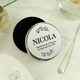 image 2 of Personalised Botanical Round Trinket Box