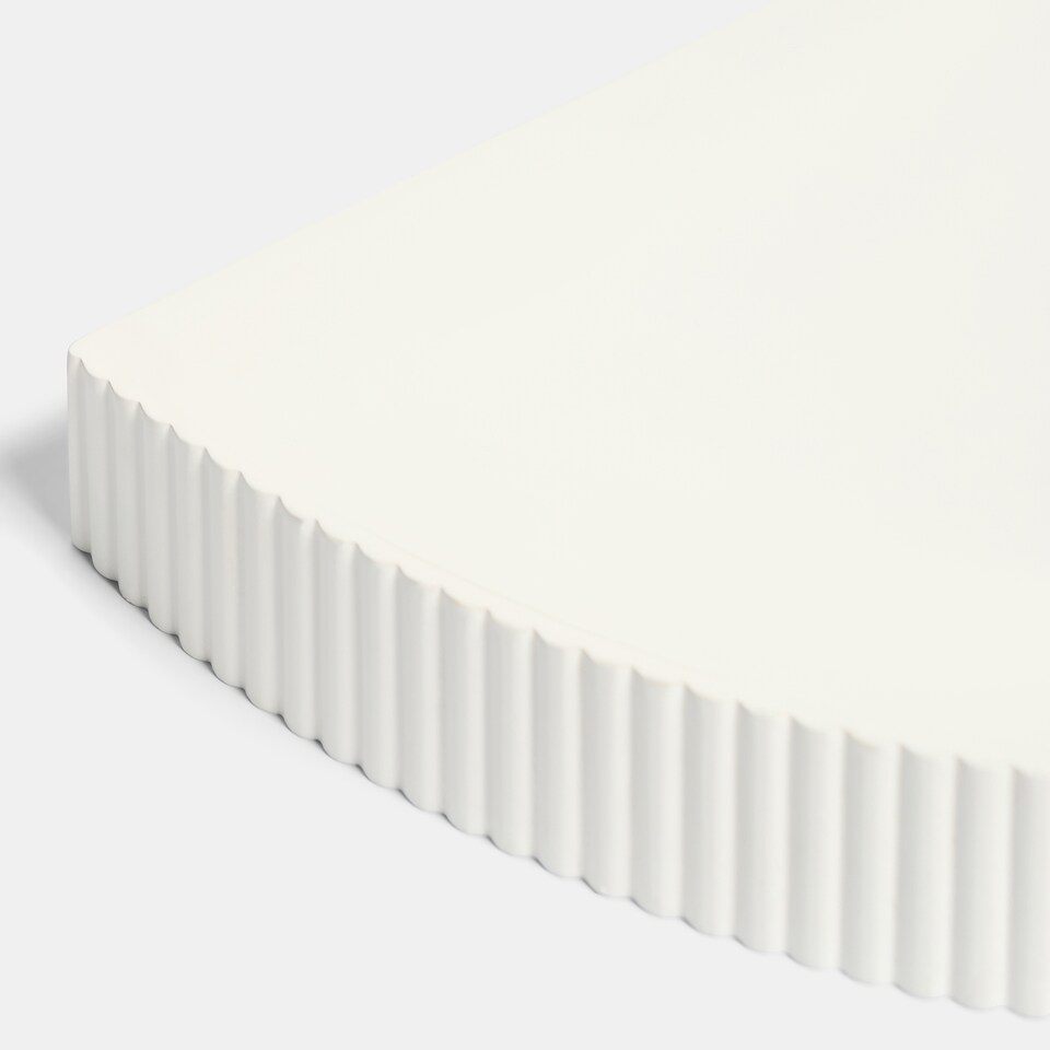 image 1 of OHS Ribbed Corner Shelf Wall Mounted Storage Space Saving Modern