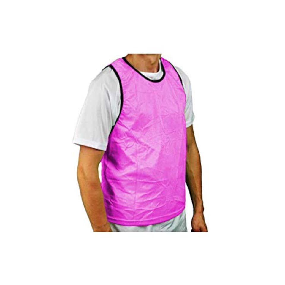 image 1 of Reversible Mesh Training Bib (Youth, Adult) Pink/Sky Adult
