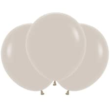 Solid White Sand Biodegradable Latex Balloons 45cm / 18 in - Pack of 25