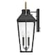 image 4 of Hinkley Dawson Outdoor Wall Lantern Traditional Black, Burnished Bronze accent IP44 2x E14