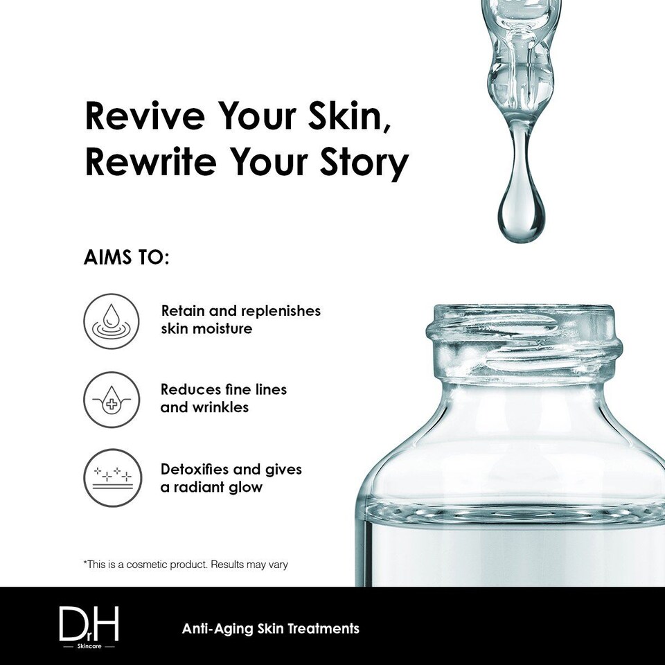 image 1 of Dr H Anti-Ageing Vitamin C Facial Serum 30ml for Brightening and Even Skin Tone