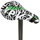 image 1 of AWE BMX/Freestyle Bike Saddle Black/White/Green with FREE SEAT POST