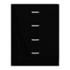 image 4 of FWStyle Tunis 4 Drawer Chest Of Drawers Matt Black