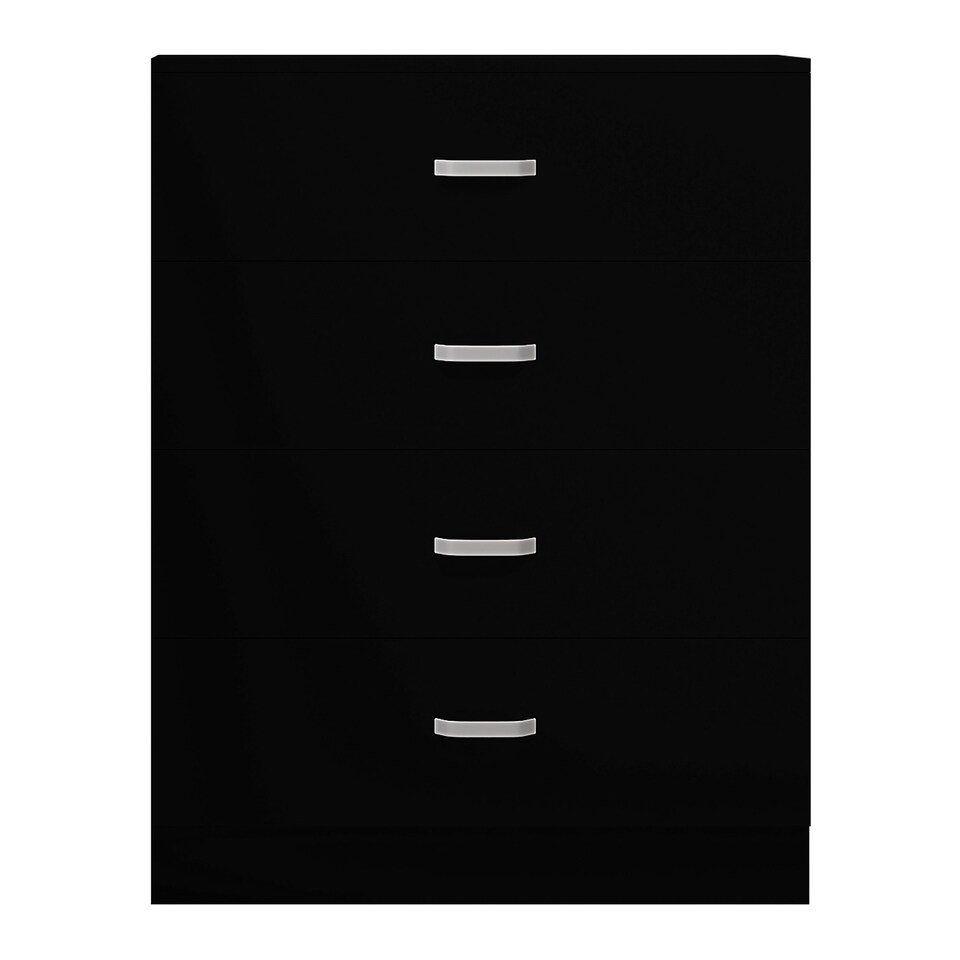 image 1 of FWStyle Tunis 4 Drawer Chest Of Drawers Matt Black