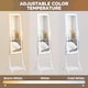 image 4 of HOMCOM Full Length Mirror with LED Lights, Dimmable Free Standing Full Body Mirror with 3 Temperature Colours, Adjustable Angle and Storage Shelf for Bedroom, Living Room, Hallway, White