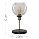 image 7 of ValueLights Sheridan Steampunk Table Lamp Glass Shade & Bulb | Black