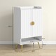 image 3 of HOMCOM Shoe Storage Cabinet with 2 Doors for 15 Pairs of Shoes, White
