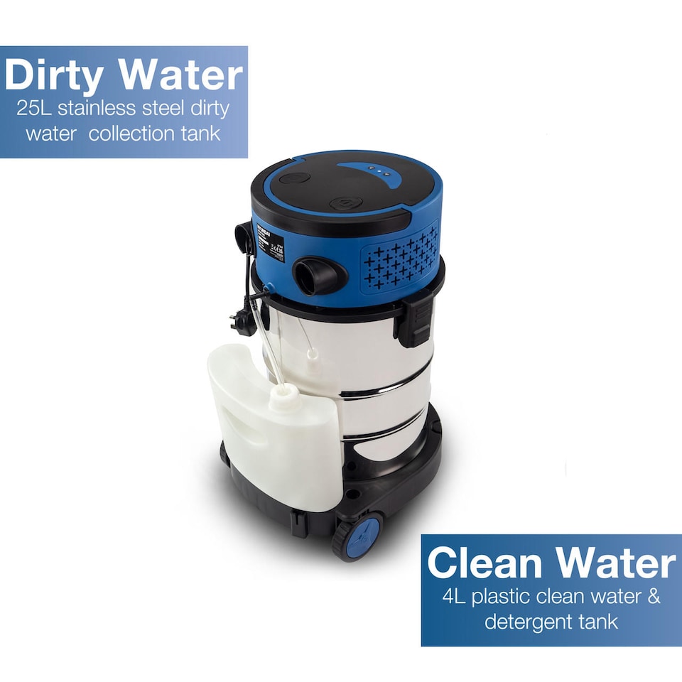 image 1 of Hyundai 1200W 3-in-1 Upholstery Cleaner / Carpet Cleaner and Wet & Dry Vacuum | HYCW1200E