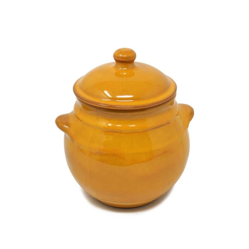 image 1 of Verano Spanish Ceramics Selena Glazed Storage Jar - 23cm Orange Orange