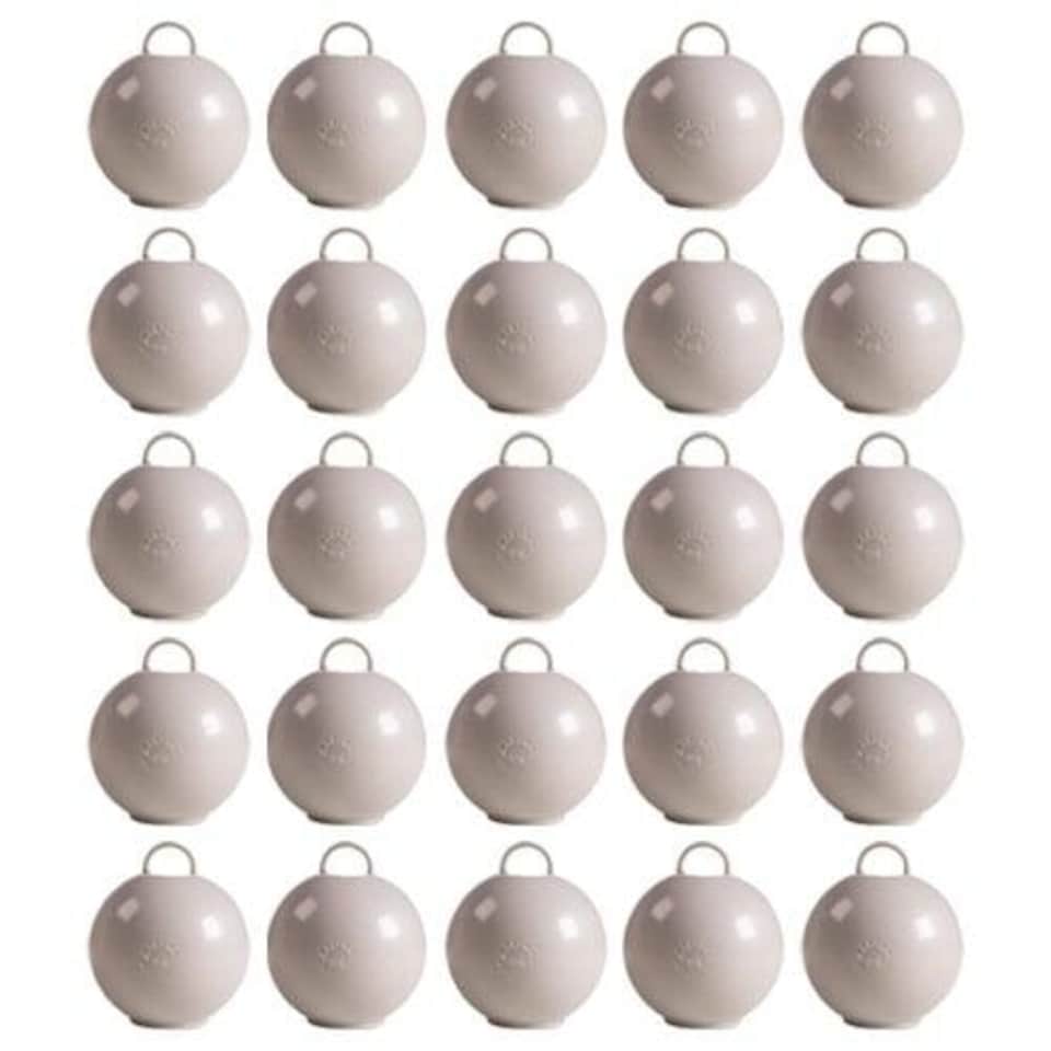 image 1 of Silver Round Bubble Balloon Weights - Pack of 25 Silver