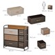 image 7 of HOMCOM 3-Tier Fabric Bedroom Dresser with 7 Foldable Drawers, Multi-Colored