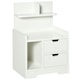 image 1 of HOMCOM Modern Bedside Table w/2 Drawer and Storage Shelves Chest for Bedroom
