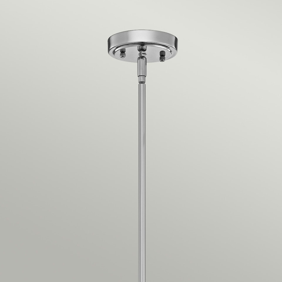image 1 of Everly 1 Light Medium Dome Ceiling Pendant Light Chrome, E27