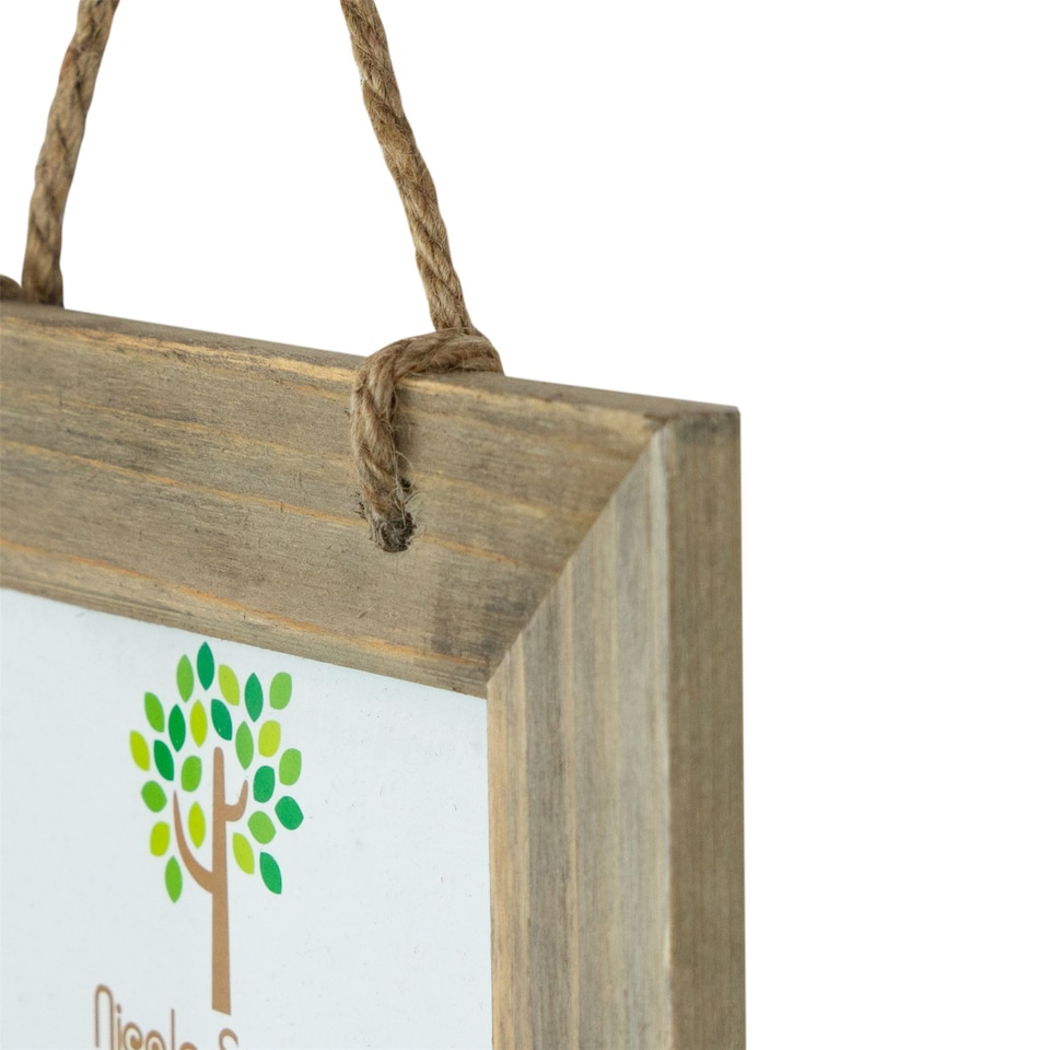 image 1 of Nicola Spring Rustic Wooden Hanging 5 Photo Frame - 6 x 4" - Natural