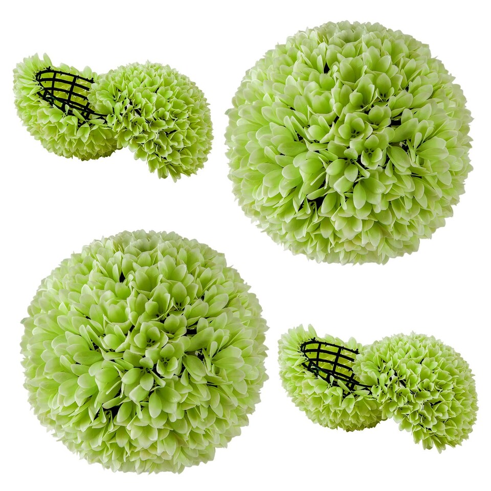image 1 of COSTWAY 2 PCS Artificial Plant Topiary Balls Green Green | One Size