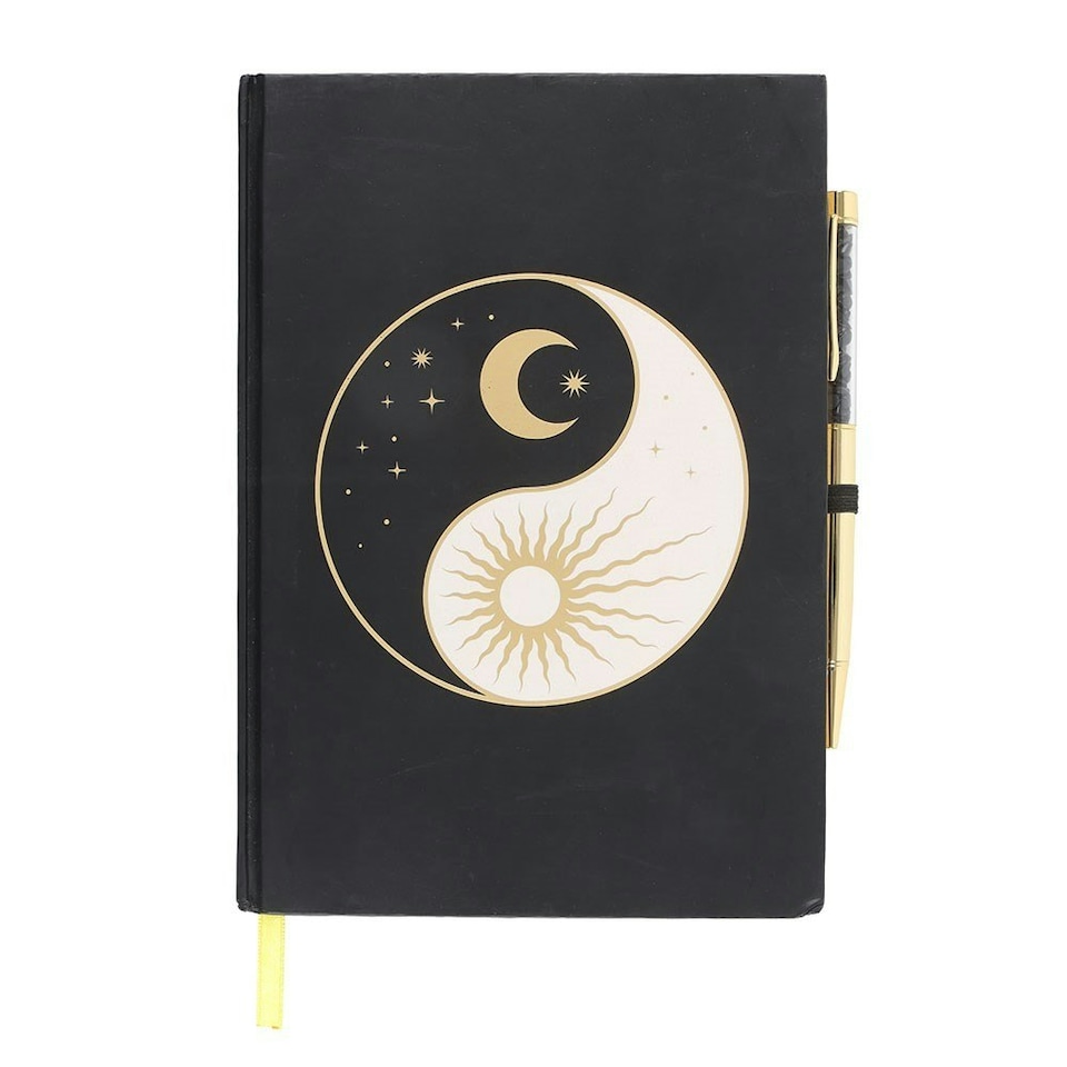 image 1 of Something Different Yin Yang Obsidian Stationery Set - Black/White/Gold - One Size