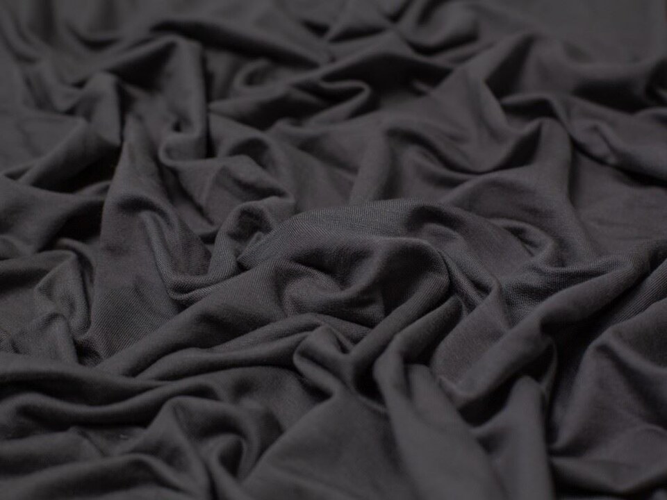 Grey Modal Loop Back French Terry Stretch Knit Fabric for Dressmaking, 150cm / 59" Wide - per metre