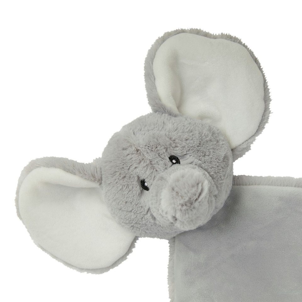 image 1 of Mumbles Baby Elephant Head Blanket - Grey - One Size
