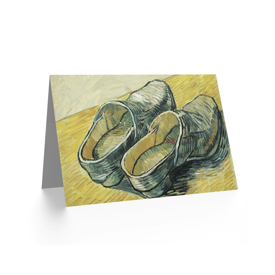 image 1 of Vincent Van Gogh Pair Leather Clogs Blank Art Card
