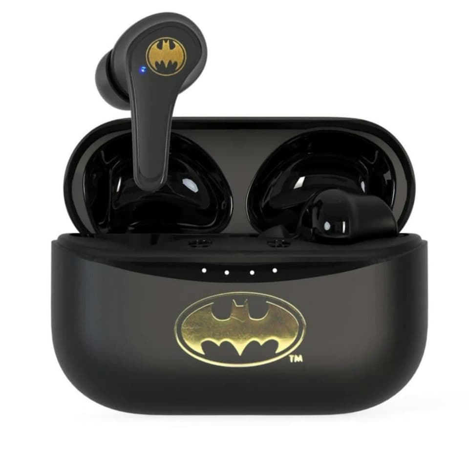 image 1 of Batman Logo Wireless Earbuds - Black/Gold - One Size