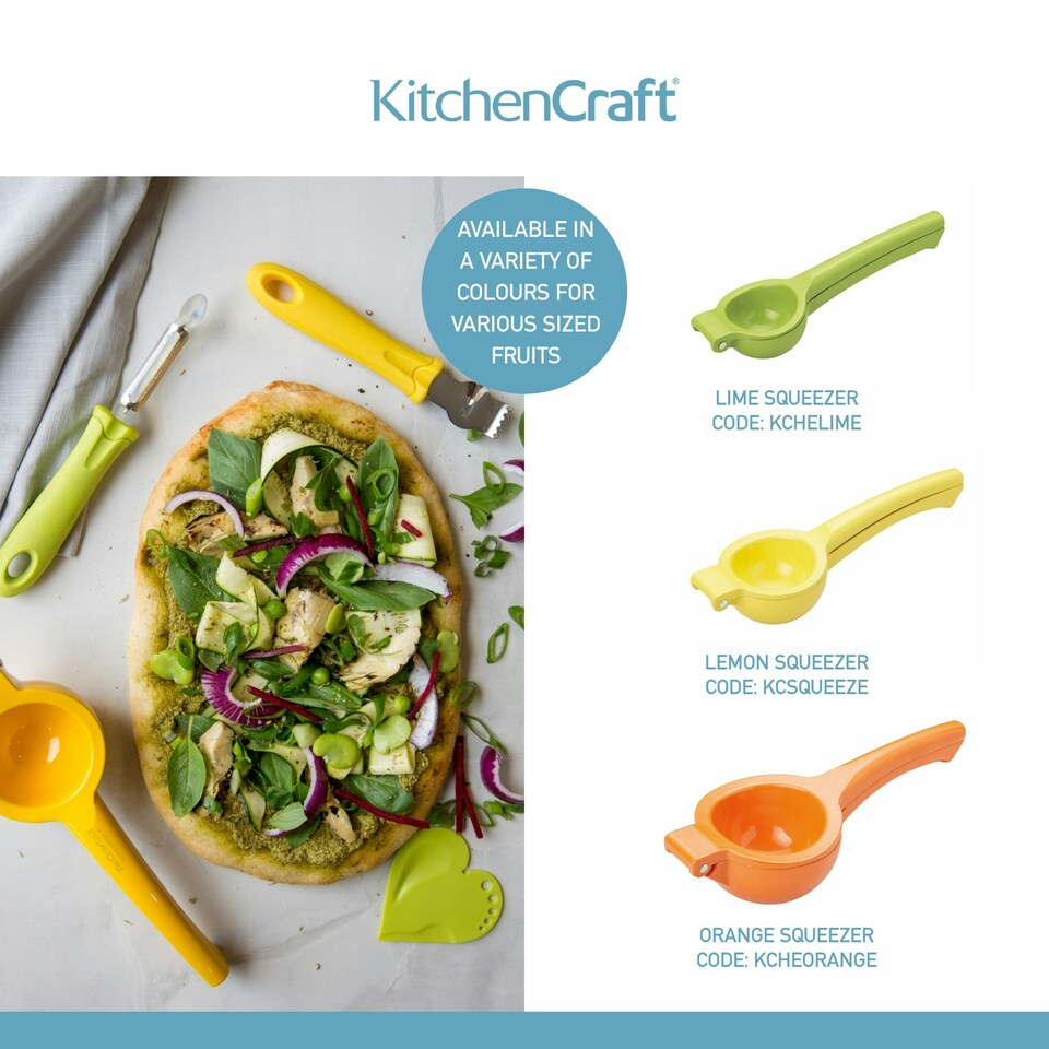 image 1 of KitchenCraft Lemon Squeezer Yellow Metal