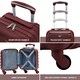 image 2 of 40x30x20cm Wizz Air & Vueling Maximum Size Free Cabin Carry On Lightweight 4 Wheel ABS Hard Case Suitcases Cabin Carry On Hand Luggage Red | Burgundy | Cabin Bag