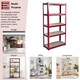 image 7 of Home Vida 5 Tier Garage Shelf Heavy Duty Boltless Shelving Storage Unit, Red