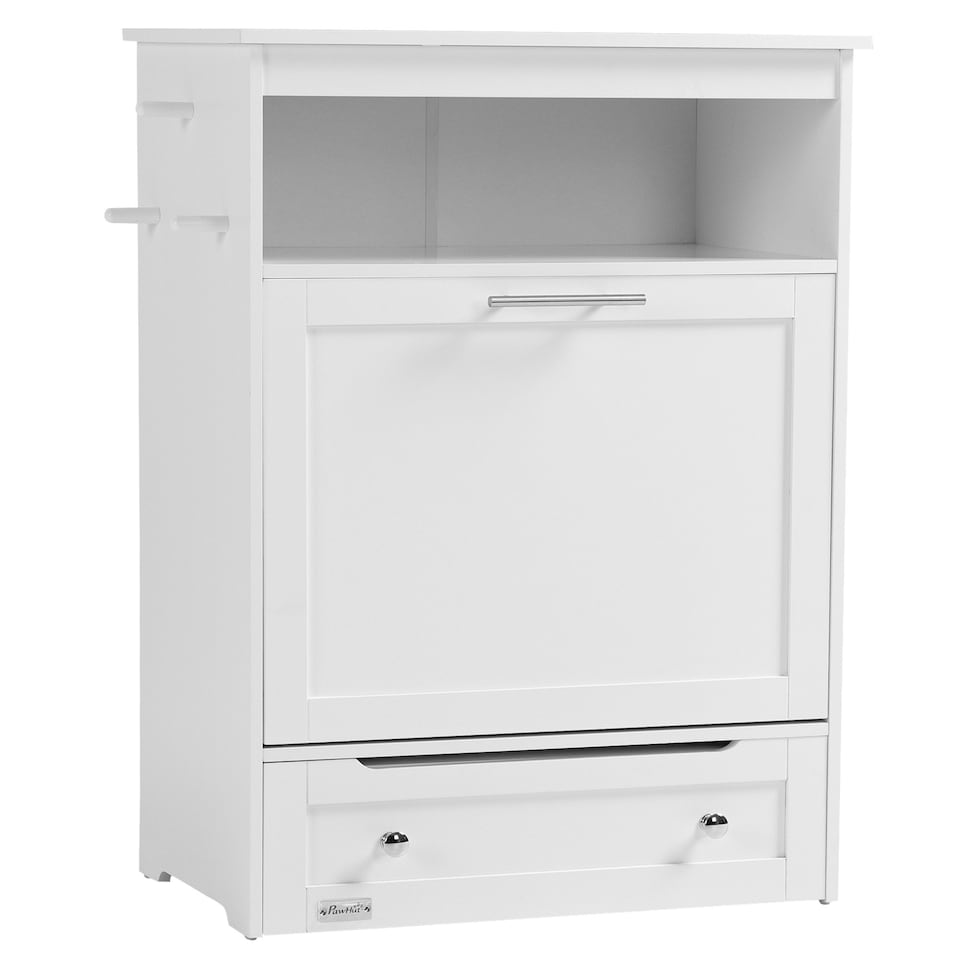 image 1 of PawHut Pet Feeder Station, Dog Cat Food Storage Feeding Station, Food Cabinet