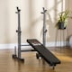 image 2 of HOMCOM Adjustable Weight Bench with Barbell Rack, Dip Station, Grey