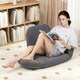 image 7 of COSTWAY Folding Floor Game Chair Adults Lazy Sofa Chair Grey