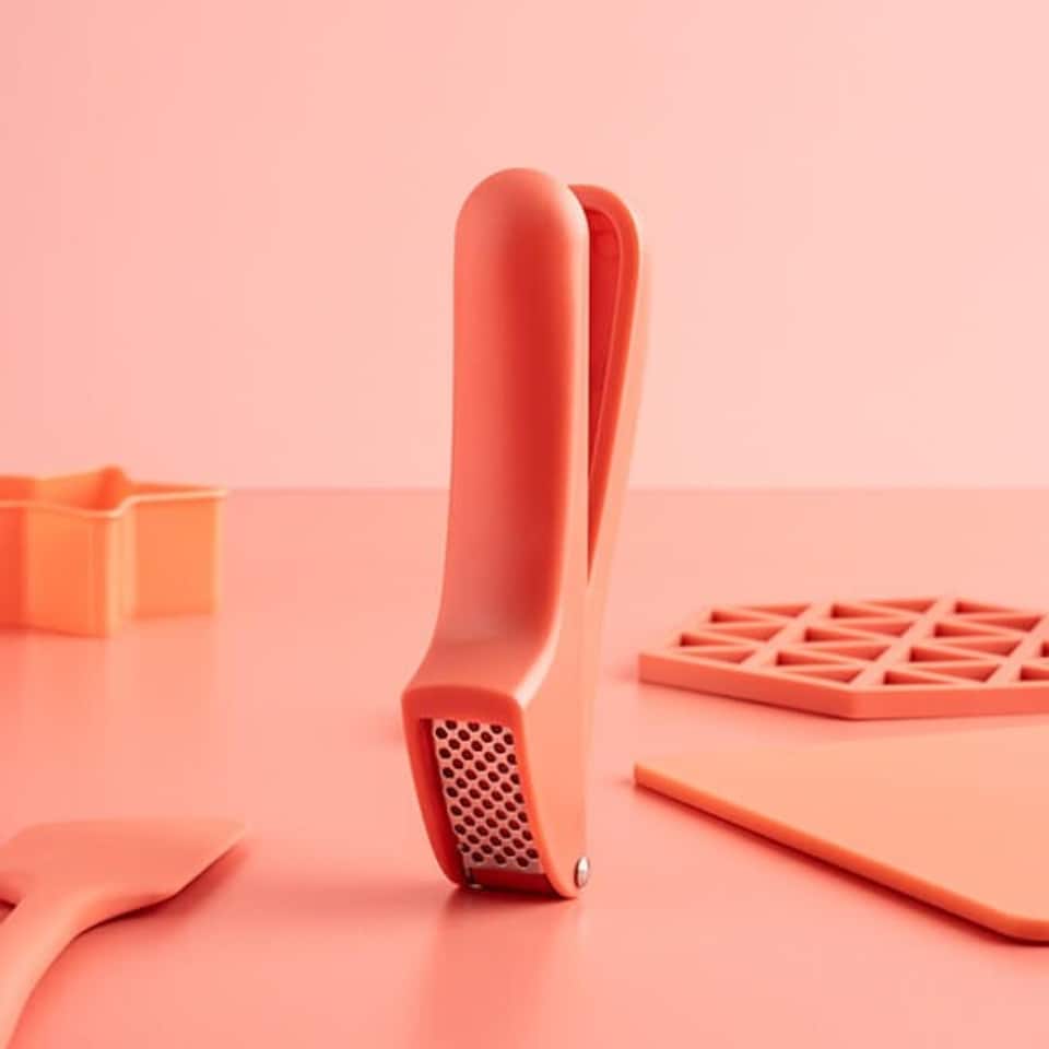 image 1 of Fusion Twist Garlic Press Coral