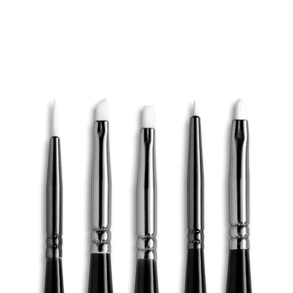 image 1 of Angelus Micro Detail Brush Set - Professional Sneaker Customisation 5pc | Black