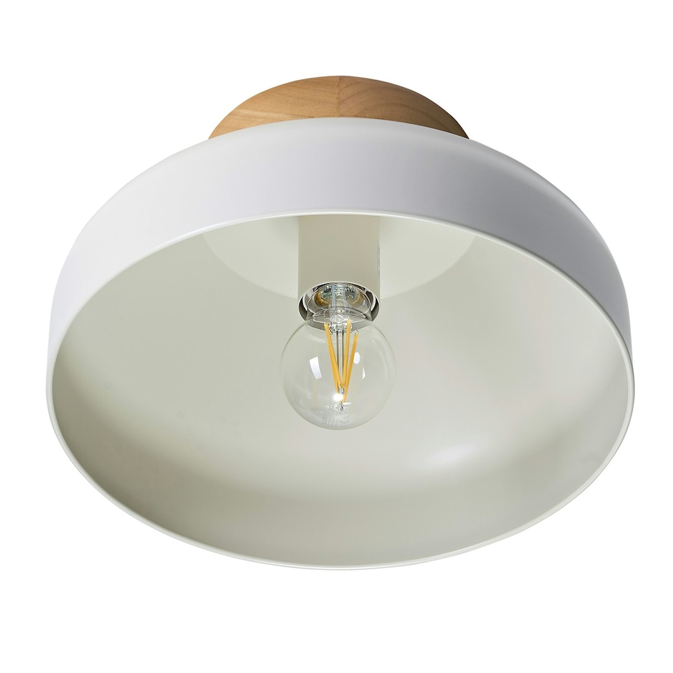 image 1 of Contemporary Scandinavian Designed Semi Flush Ceiling Light in Muted Dove Grey | Grey | Grey | 1