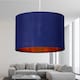 image 4 of Set of 2 Navy Blue 25cm Light Shade with Gold Inner | Blue | Gold | Medium | 2