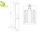 image 3 of Tall Bathroom Cabinet Slim Narrow Tallboy Wall Hung Storage Unit White Gloss and Oak Floating Modern Shelving Aruba