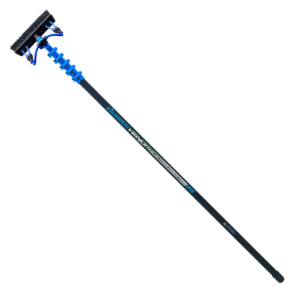 image 1 of Aquaspray® Venom 25ft Hybrid 50/50 Window Cleaning Pole | Black