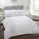 image 1 of Rapport Provence Diamante Ruffled Duvet Cover Set - White - Superking White | Super King