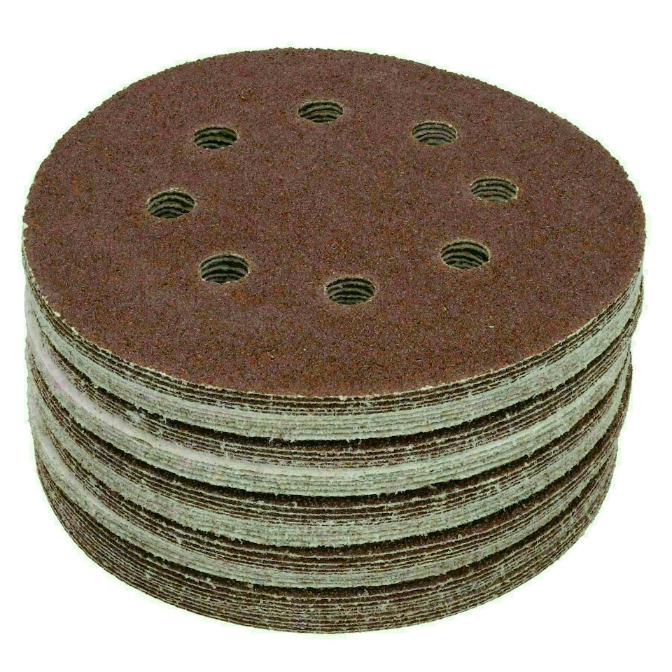 image 1 of 125mm Mixed Grit Hook And Loop Sanding Abrasive Discs Mixed Grit 150 Pack