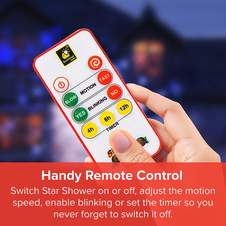 image 1 of Star Shower LED Christmas Slide Show Projector with Remote
