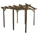 image 3 of Garden Pergola 6 Post - L420 x W420 x H270 cm - Rustic Brown