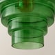 image 5 of ValueLights Lane Green Glass 5 Tier Layered Ceiling Pendant Shade | Green