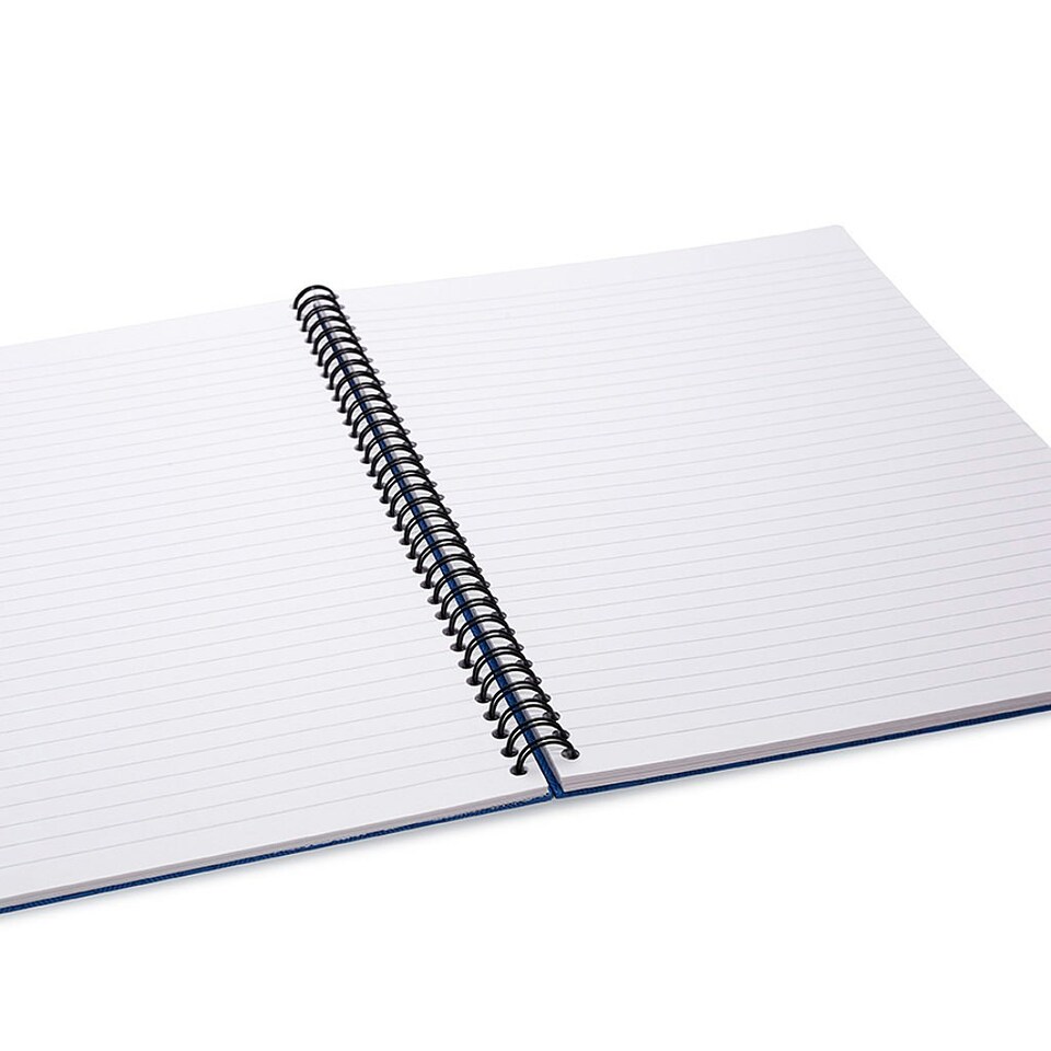 image 1 of Rhino A4 160 Page Blue 8mm Lined Wirebound Book