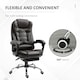 image 6 of HOMCOM PU Leather Executive Office Chair with Retractable Footrest, Brown