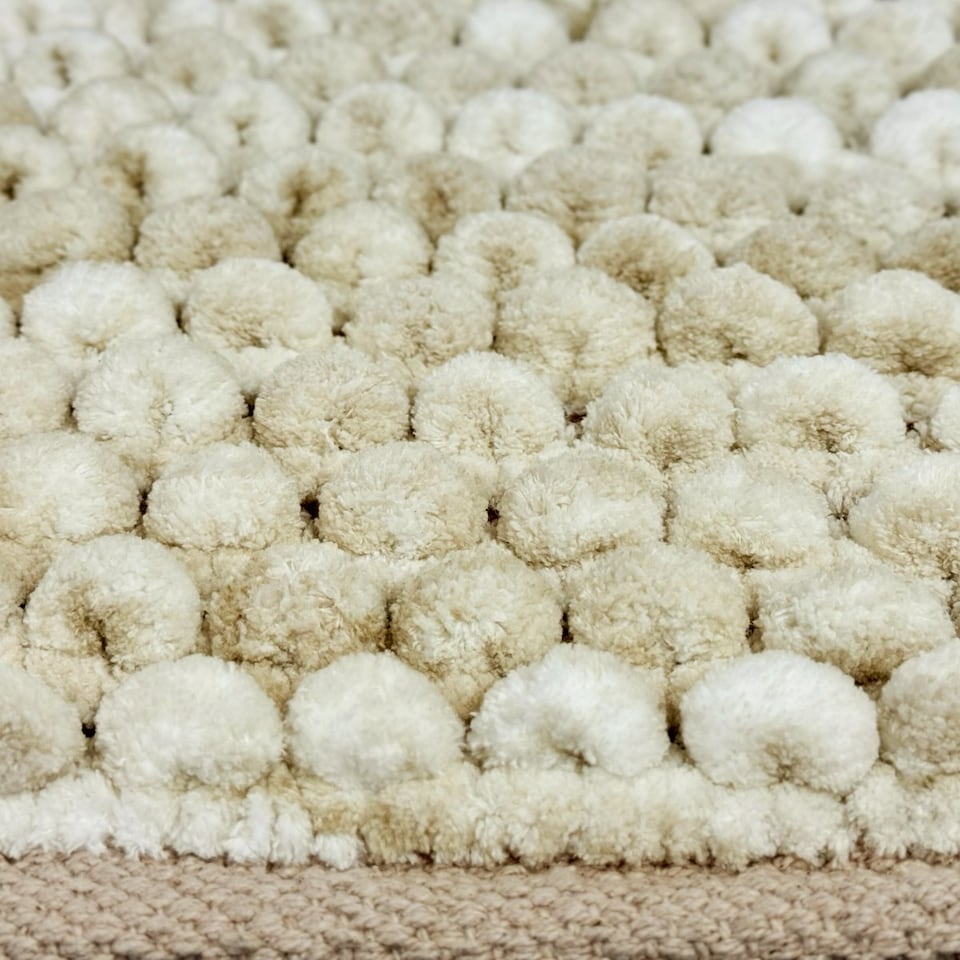 image 1 of Marl Chunky Bobble Bath Mat - Natural